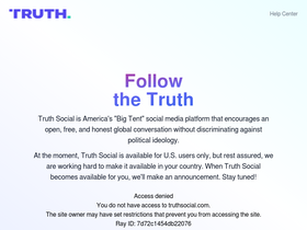 'truthsocial.com' screenshot