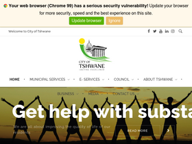 'tshwane.gov.za' screenshot