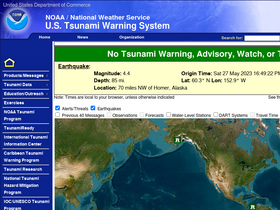 'tsunami.gov' screenshot