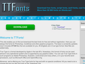 'ttfonts.net' screenshot