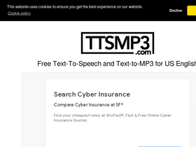 'ttsmp3.com' screenshot