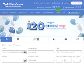 'tubillete.com' screenshot
