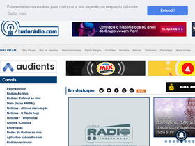 'tudoradio.com' screenshot