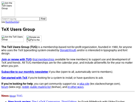 'tug.org' screenshot