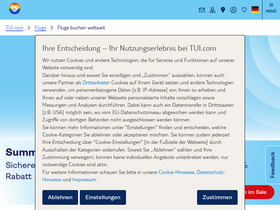 'tuifly.com' screenshot