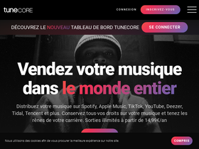'tunecore.fr' screenshot
