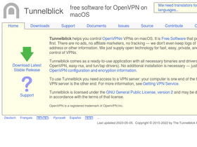 'tunnelblick.net' screenshot