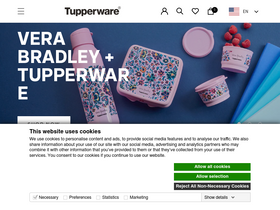 'tupperware.com' screenshot