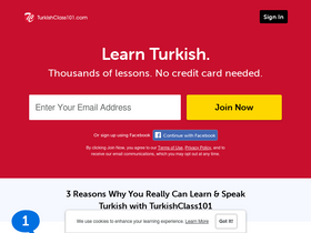 'turkishclass101.com' screenshot