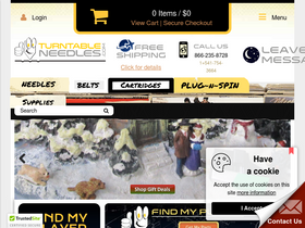 'turntableneedles.com' screenshot