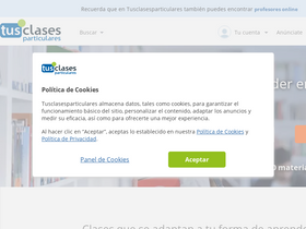 'tusclasesparticulares.com' screenshot