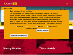 'tussam.es' screenshot