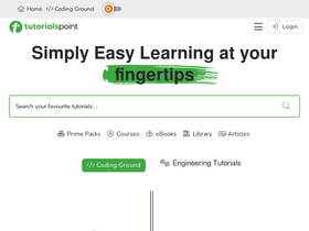 'tutorialspoint.com' screenshot