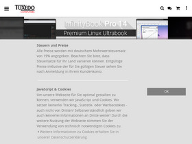 'tuxedocomputers.com' screenshot