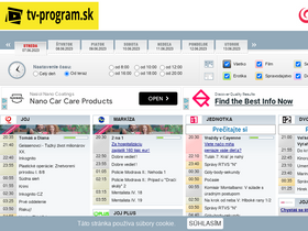 'tv-program.sk' screenshot