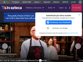 'tvazteca.com' screenshot