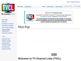 'tvchannellists.com' screenshot