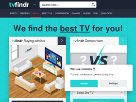 'tvfindr.com' screenshot