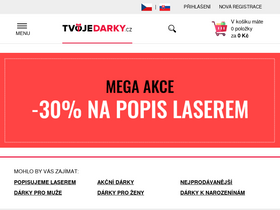 'tvojedarky.cz' screenshot