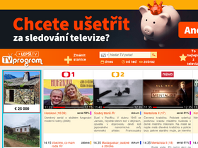 'tvprogram.cz' screenshot