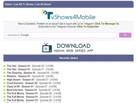 'tvshows4mobile.com' screenshot