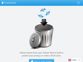 'tweetdelete.net' screenshot