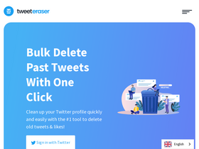 'tweeteraser.com' screenshot