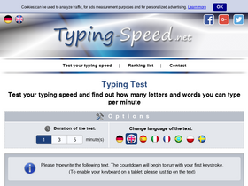 'typing-speed.net' screenshot