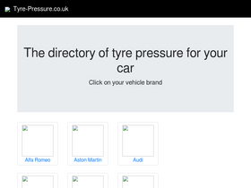 'tyre-pressure.co.uk' screenshot