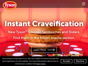 'tyson.com' screenshot
