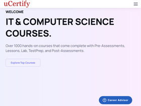 'ucertify.com' screenshot