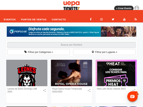 'uepatickets.com' screenshot
