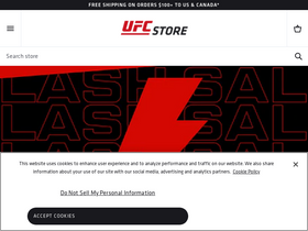 'ufcstore.com' screenshot