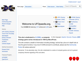 'ufopaedia.org' screenshot