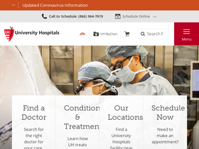 'uhhospitals.org' screenshot