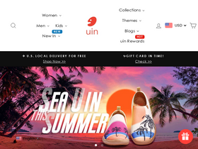 'uinfootwear.com' screenshot