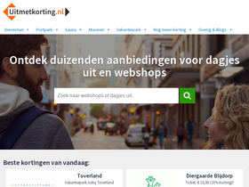 'uitmetkorting.nl' screenshot