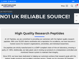 'uk-peptides.com' screenshot