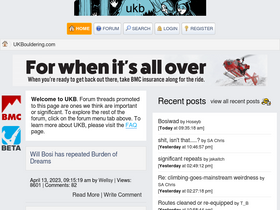'ukbouldering.com' screenshot