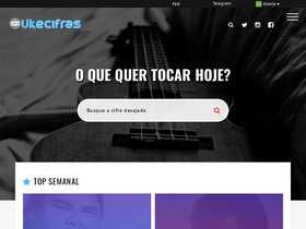 'ukecifras.com.br' screenshot