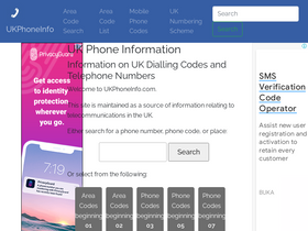 'ukphoneinfo.com' screenshot