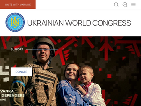 'ukrainianworldcongress.org' screenshot
