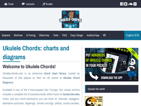 'ukulele-chords.com' screenshot