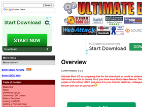'ultimatebootcd.com' screenshot