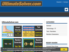 'ultimatesolver.com' screenshot