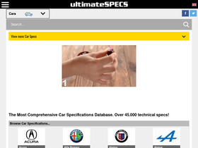 'ultimatespecs.com' screenshot