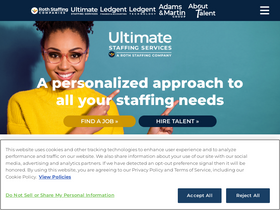 'ultimatestaffing.com' screenshot