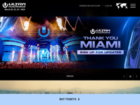 'ultramusicfestival.com' screenshot