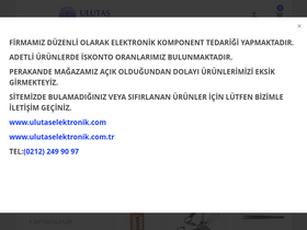 'ulutaselektronik.com' screenshot