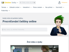 'umimecesky.cz' screenshot